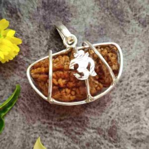 एक मुखी रुद्राक्ष / 1 Mukhi Rudraksha With Silver Cap Pendant With Lab Report