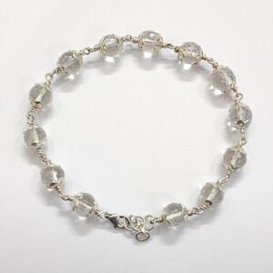 Sphatik Bracelet With Silver cap – Adjustable ( स्फटिक ब्रेसलेट ) – With Lab Report